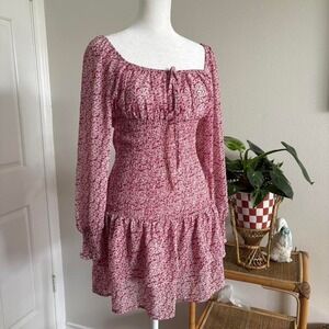 Princess Polly Size 6 Women's Mini Milkmaid Ruched Micro Floral Slip Dress